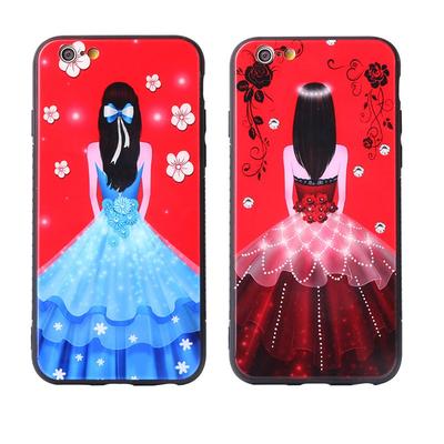 Cute Style Tempered Glass Back Cover IPhone 7 Case PC0004