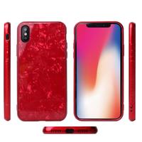 Shell Pattern Tempered Glass Back Cover IPhone X Case PC0009