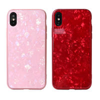 Seashell Pattern Design Tempered Glass Phone Case For IPhone X Case PC0009