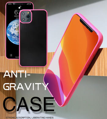 Pink Color Nano Suction Antigravity mobile phone case for iphone 11 pro max